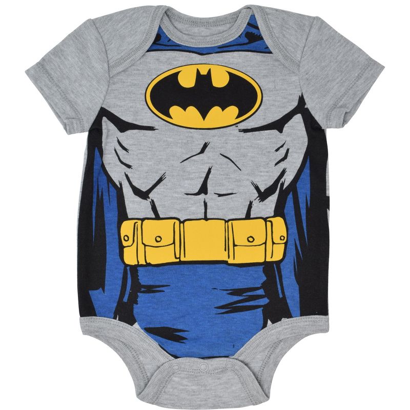 DC Comics Justice League Batman Baby Boys 5 Pack Short Sleeve Bodysuit , 5 of 7