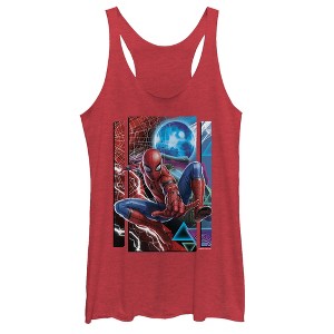 Women's Marvel Spider-Man: Far From Home Battle Buds Racerback Tank Top - 1 of 3