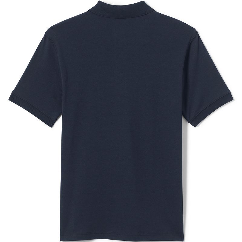 Lands' End School Uniform Men's Short Sleeve Tailored Fit Interlock Polo Shirt, 4 of 5
