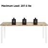 Dining Table for 6, Farmhouse Wooden Kitchen Tables - 3 of 4