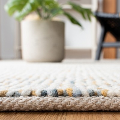 Vermont Hand-Knotted Blue Wool Area Rug, 6' x 9'