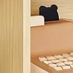 wood-colored regular-shaped drawer style