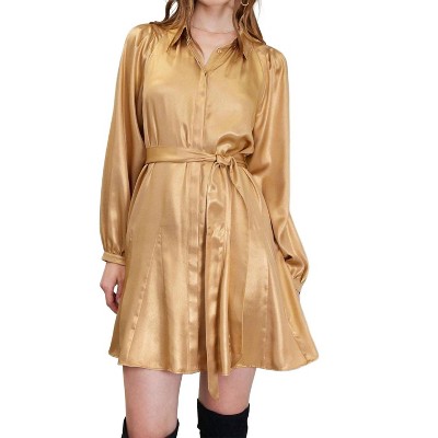 Women's Button Down Skirt Mini Dress - current air
