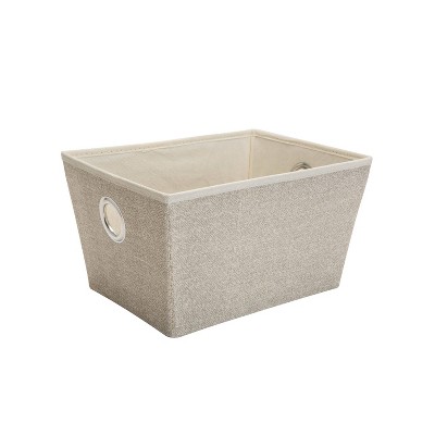 Simplify Medium Grommet Storage Bin Faux Jute