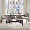 Set of 2 Modern Corduroy Upholstered Accent Dining Chairs with Mid Back and Wood Legs, Side Chairs for Living Room or Dining Room - Beige - 2 of 4