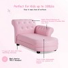 Pink Kids Sofa Chaise Lounge Armrest Chair Relax Couch Bedroom Living Room - 4 of 4