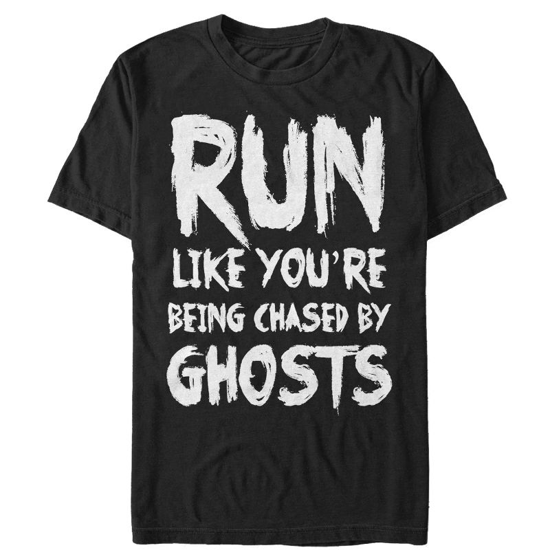 Women's CHIN UP Run You're Being Chased by Ghosts Boyfriend Tee, 1 of 5