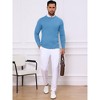 INSPIRE CHIC Men's Slim Fit Crew Neck Long Sleeve Soft Twist Textured Cable Knit Pullover Sweater - 2 of 4