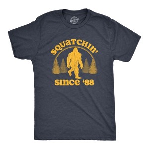 Mens Squatchin Since 88 T Shirt Funny Cool Retro Sasquatch Bigfoot Novelty Tee For Guys - Crazy Dog Men's T Shirt - 1 of 4
