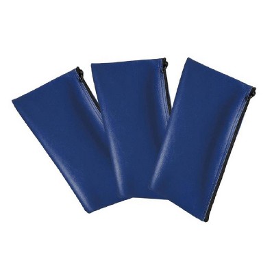 Honeywell 3pk Multipurpose Zipper Bag - Blue: Vinyl Storage Bags for Money, Portable Zippered Bank Bags, 42.7 Volume Capacity