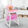 RUVALINO Infant Seats Adjustable Highchair for Baby Toddler Dinning Table with Feeding Tray, Suitable for Dining Room, Pink, 25"*16.75"*41.5" - 3 of 4