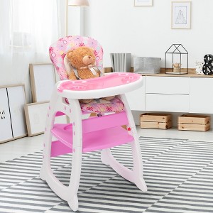 DOMETOUR Multipurpose Adjustable Highchair for Baby Toddler Dinning Table with Feeding Tray and 5-Point Safety Buckle - 1 of 4