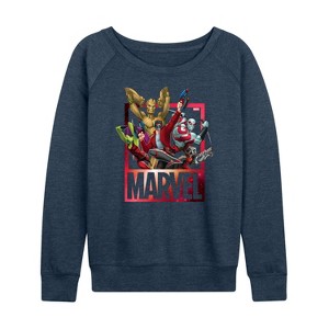 Women's - Marvel - Guardians of the Galaxy Lightweight French Terry Wide Neck Long Sleeve Shirt - 1 of 4