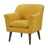 Mid-Century Modern Armchair with Rounded Arms, Full Foam Seat and Wooden Legs for Living Room - 2 of 4
