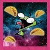 Girls' - Invader ZIM - GIR Loves Tacos in Space Fitted Short Sleeve Graphic T-Shirt - 2 of 4