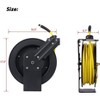 Air Hose Reel Retractable, Air Hose Reel 3/8" Inch x 50' Ft SBR Rubber Hose, Max 300PSI Reinforced Steel Construction - 2 of 4