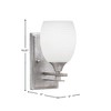 Toltec Lighting Uptowne 1 - Light Sconce in  Aged Silver with 5" White Linen  Shade - 2 of 2