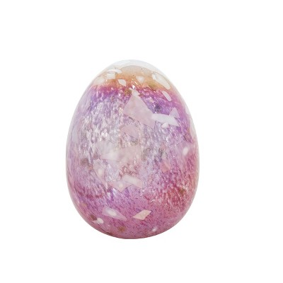 Gallerie II Multi Speckle Glass Egg Easter Figurine