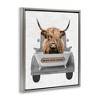 Stupell Industries Wash Your Horns Cattle Floating Frame Canvas Art - 2 of 4