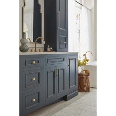 Golden Champagne Modern Bar Cabinet Pull with Mounting Hardware