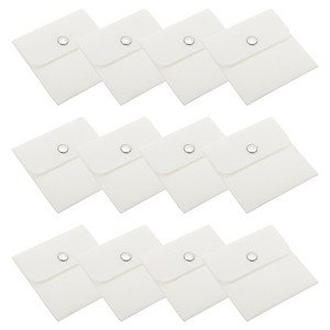 Unique Bargains Velvet Portable Earrings Bracelets Snap Button Jewelry Storage Bag 12 Pcs - 1 of 4