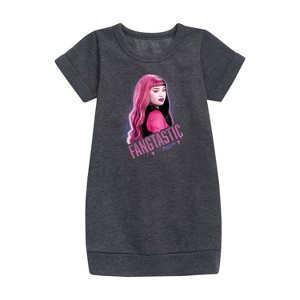 - Monster High - Fangtastic Graphic Short Sleeve Fleece Dress - 1 of 3