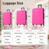 Kumasinova 20"24"28"Hardshell Luggage,3Pcs Durable ABS Spinner Suitcase with TSA Lock,Airline-Approved Checked Travel Suitcase Sets - 2 of 4
