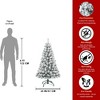 NAYSAYE 4ft Flocked Artificial Christmas Tree 233 Tips Snowy Pine with Metal Stand for Holiday Decoration, Green and White, 24"*24"*48" - 3 of 4