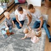 Washable Vintage Printed Rug Non Slip Low Pile Rug Soft Throw Floor Cover Foldable Indoor Carpet for Living Room Bedroom Playroom Nursery - 4 of 4