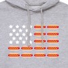 Men's - Instant Message - Hot Dog Flag Graphic Fleece Pullover Hoodie - 2 of 4