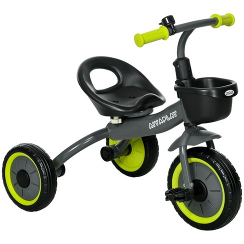 Qaba Tricycle For Toddlers Age 2 5 With Adjustable Seat Toddler Bike For Children With Basket Bell Yellow Target