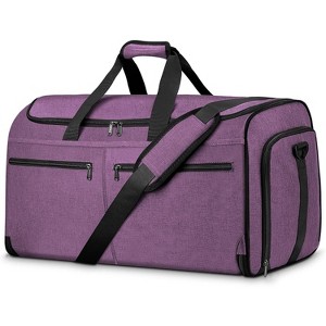 2-in-1 Convertible Carry On Garment Duffle Bag, Hanging Suitcase with Shoe Compartment - 1 of 4