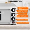 1100W Commercial Countertop Pizza Oven, Stainless Steel Electric Pizza Maker With Timer & Removable Crumb Tray for Home & Restaurant Use - 2 of 4