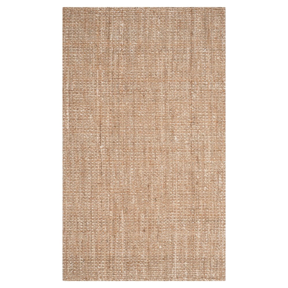 6'x9' Hilma Solid Woven Fiber Rug Natural - Safavieh