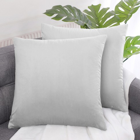 CARRIE HOME Light Grey Couch Pillows Decorative Neutral Throw Pillows 18x18  Set of 4 Grey and White Outdoor Waterproof Pillow Covers Gray Sofa Pillows