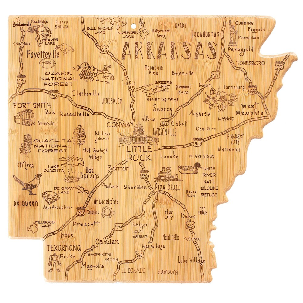 Totally Bamboo Destination Arkansas Serving and Cutting Board