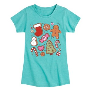 Girls' - Instant Message - Kawaii Christmas Treats Toddler And Youth Girls Fitted Short Sleeve Graphic T-Shirt Fitted Short Sleeve Graphic T-Shirt - 1 of 4