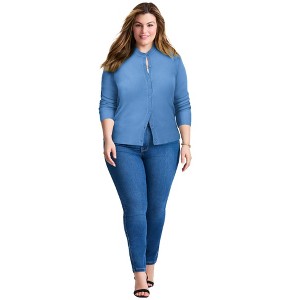 Avenue Women's Plus Size Signature Fine Gauge Cardigan - 1 of 2