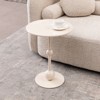 FONTOI Vintage Metal End Table, Round Side Table for Sofa Bedside, Accent Table for Small Space Living Room Bedroom, White, 15.7"*20.8"*15.7" - 4 of 4