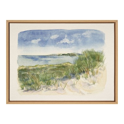 18" x 24" Sylvie by the Sea Framed Canvas by Patricia Shaw Natural - Kate & Laurel All Things Decor