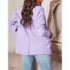 Women's 2024 Fall Casual Blazers Long Sleeve Lapel Open Front Button Work Blazer Jackets with Pockets - 4 of 4