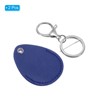 Unique Bargains PU Leather Keychain Holder ID Key Cards Key Fobs with Rings 2 Pcs - 3 of 4