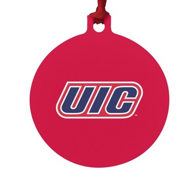 UIC Primary Logo Aluminum Holiday Christmas Tree Ornament