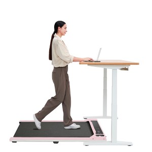 Naysaye Treadmill with Compact Design Supports 242lbs Capacity for Home Office Fitness, Pink, 49.2"*20.47"*4.92" - 1 of 4