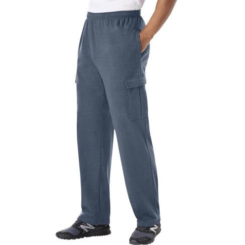 Kingsize Men's Big & Tall Lightweight Jersey Cargo Sweatpants