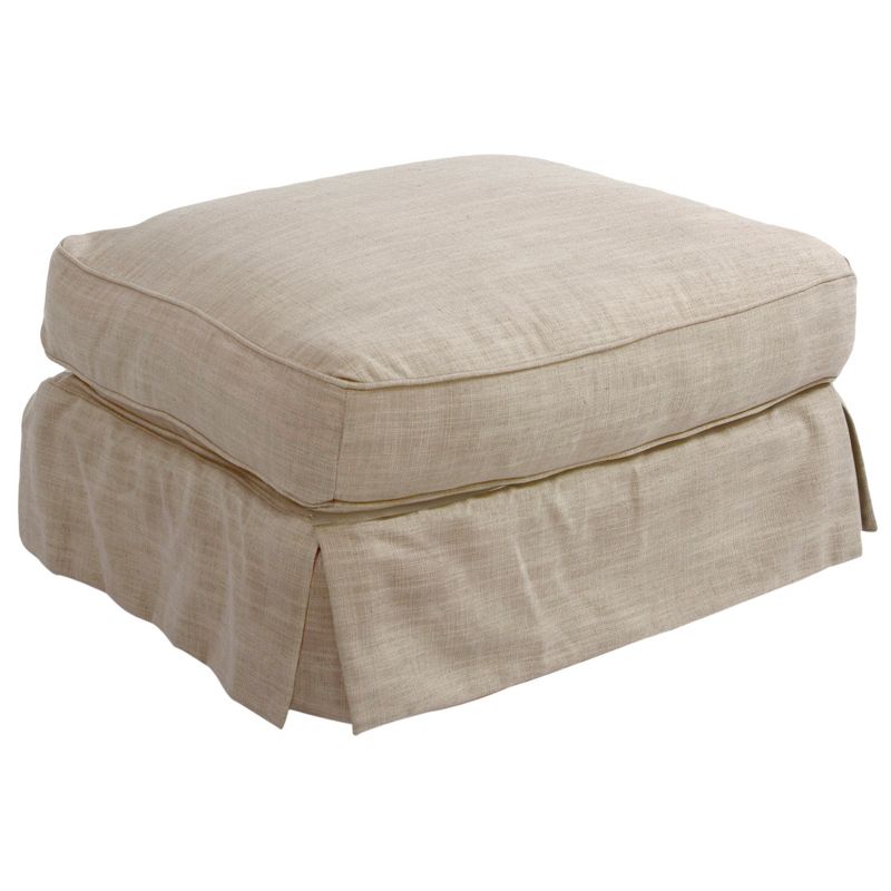 Besthom Americana Linen Upholstered Pillow Top Ottoman, 2 of 6