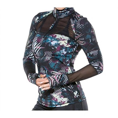 Women's Muse Bardot Mesh Panel Long Sleeve Top - TLF Apparel