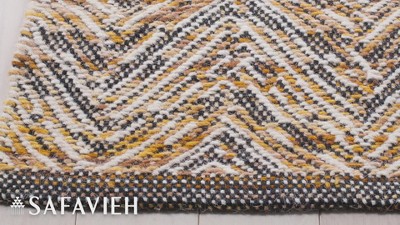 Kilim 3' x 5' Handwoven Gold and Black Wool Rug