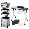 Byootique Folding Manicure Nail Table 4in1 Rolling Makeup Train Case - 2 of 4