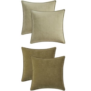 REGALWOVEN 4 Pcs Solid Chenille Soft Couch Throw Pillow Covers for Sofa Living Room Home Decor 18 x 18 Inch - 1 of 4